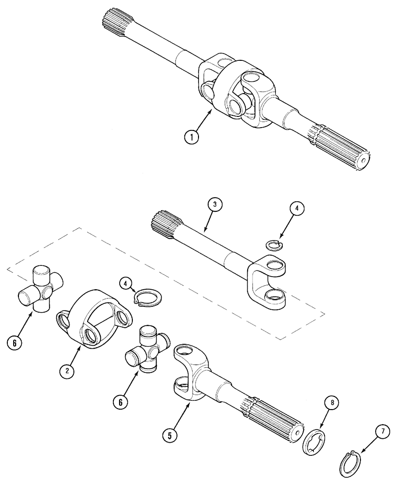 Схема запчастей Case IH MX80C - (05-20) - DRIVE SHAFT, MX80C : 20:14 (05) - STEERING