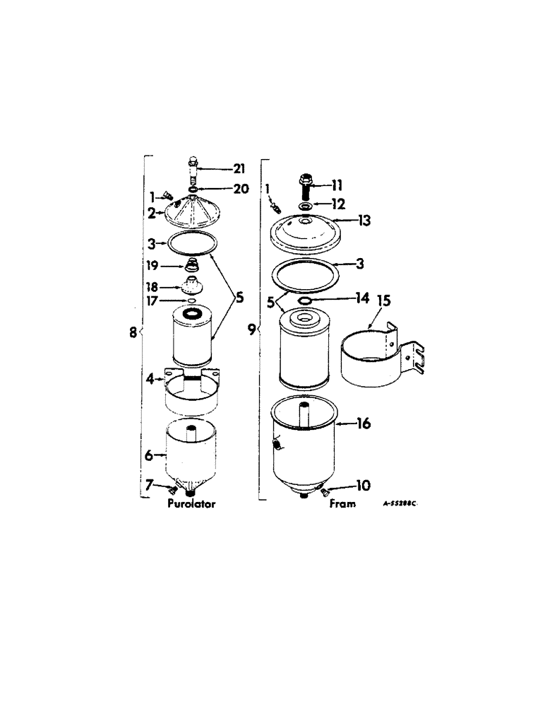 Схема запчастей Case IH 414 - (357) - FUEL FILTER (10) - ENGINE