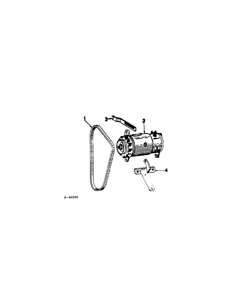 Схема запчастей Case IH 201 - (A-014[B]) - GENERATOR MOUNTING PARTS (10) - ENGINE