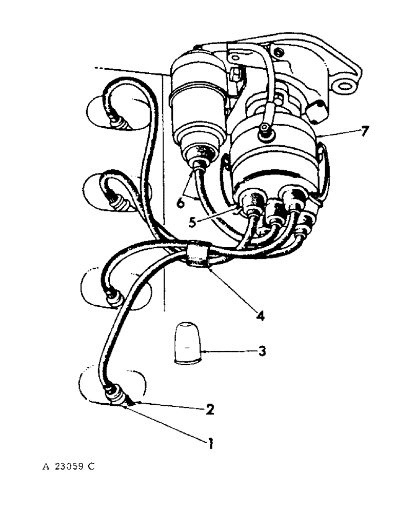 Схема запчастей Case IH 201 - (A-052) - SPARK PLUGS AND CABLES (10) - ENGINE