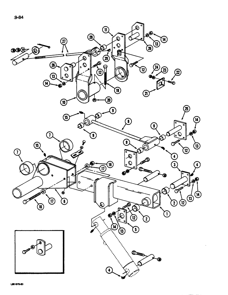 Схема запчастей Case IH 1822 - (9-084) - DRUM LIFT ARM, 1822 COTTON PICKER (13) - PICKING SYSTEM