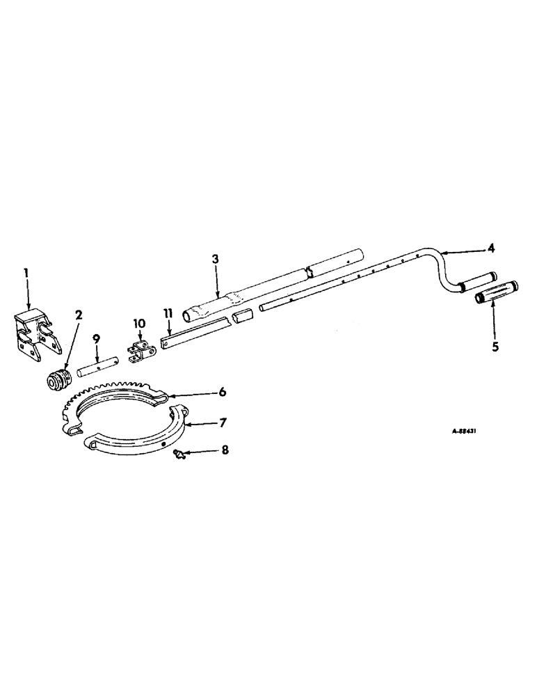 Схема запчастей Case IH 55 - (B-23) - CRANK TYPE SPOUT CONTROL (70) - EJECTION