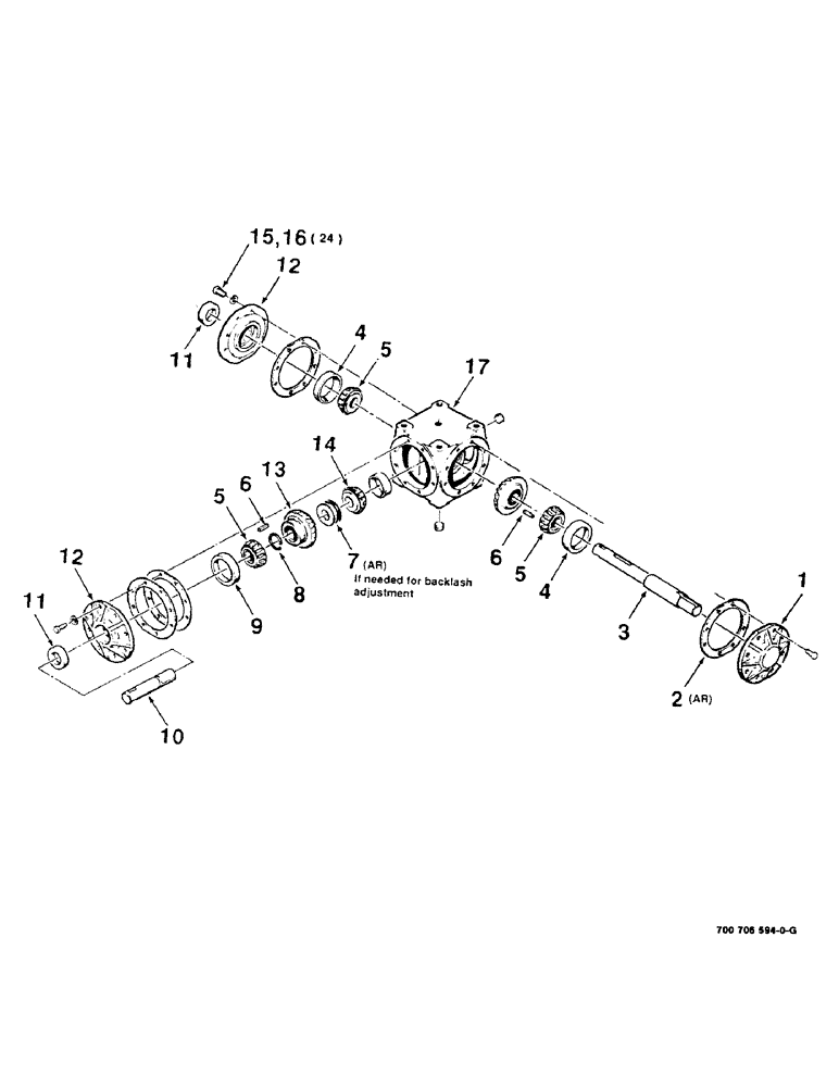 Схема запчастей Case IH 8380 - (2-04) - GEARBOX ASSEMBLY, RIGHT, 700706594 GEARBOX COMPLETE (09) - CHASSIS