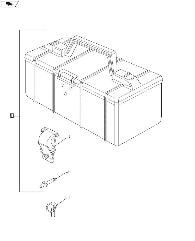 Схема запчастей Case IH FARMALL 50B - (88.100.09) - DIA KIT, TOOLBOX (88) - ACCESSORIES