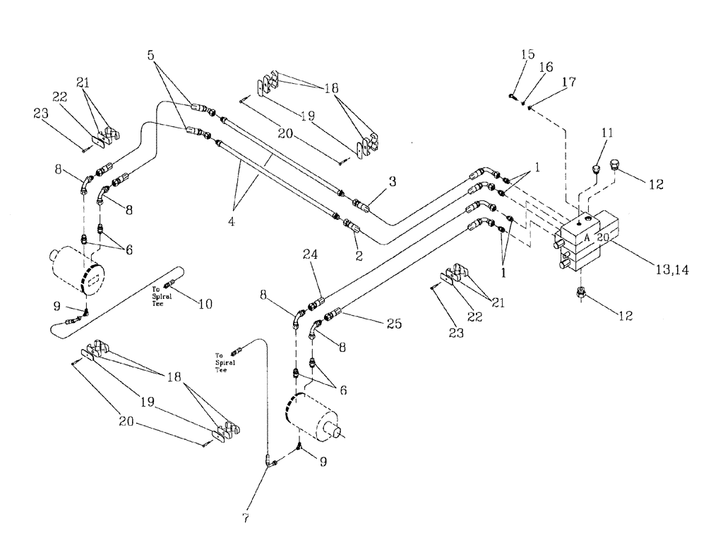 Схема запчастей Case IH 7700 - (B06[27]) - HYDRAULIC CIRCUIT {SIDETRIM KNIVES} Hydraulic Components & Circuits