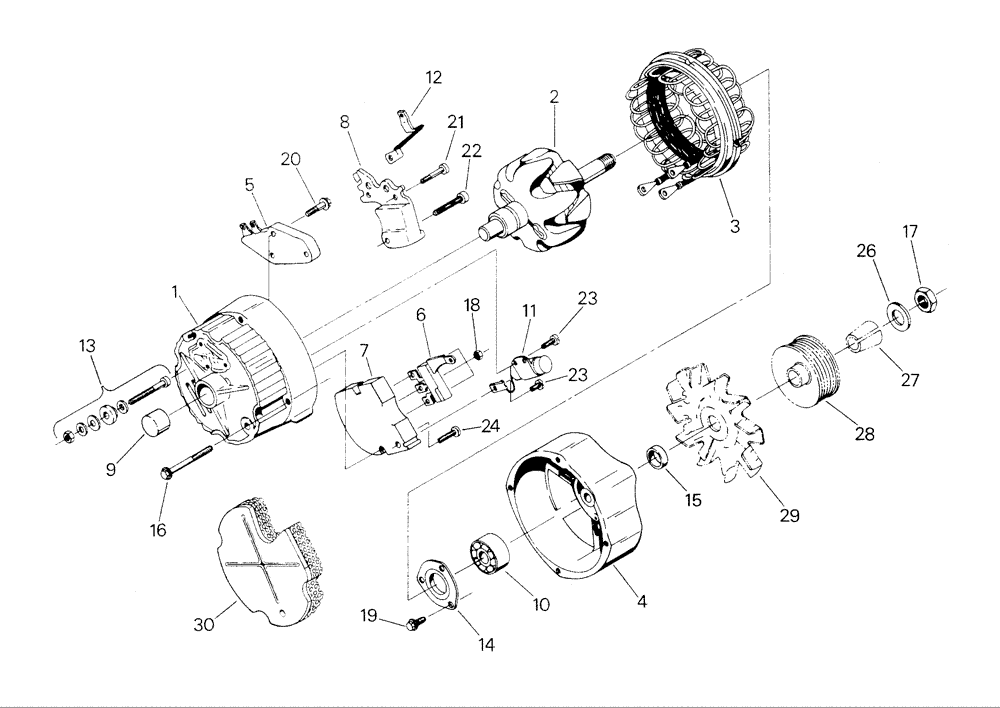 Схема запчастей Case IH STEIGER - (02-03) - ALTERNATOR ASSEMBLY (06) - ELECTRICAL