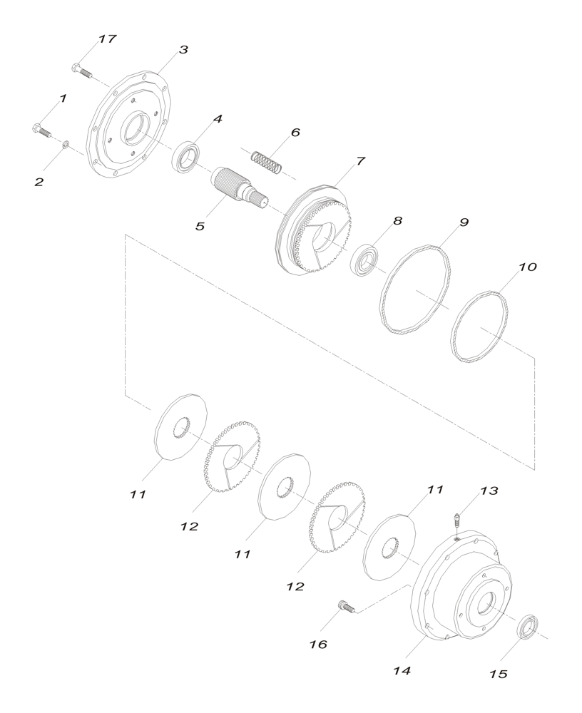 Схема запчастей Case IH 7000 - (A09.09[01]) - Fail Safe Brake {7700} (33) - BRAKES & CONTROLS