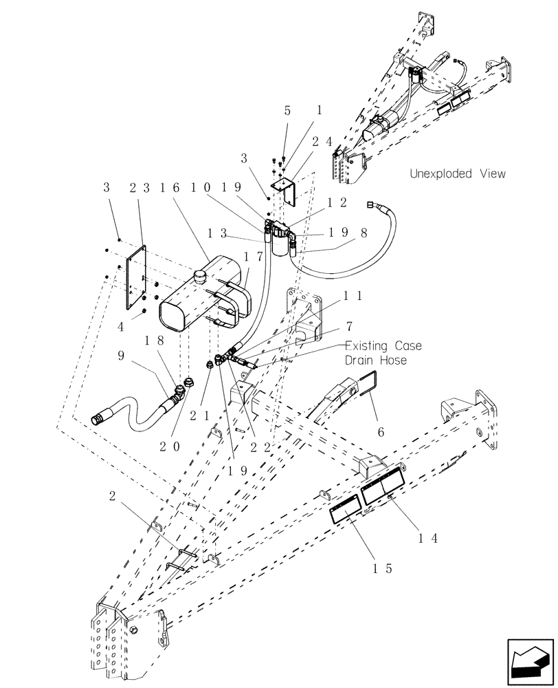 Схема запчастей Case IH 2230 - (31.104.02) - PTO OPTION - RESERVOIR AND FILTER MOUNT (31) - IMPLEMENT POWER TAKE OFF