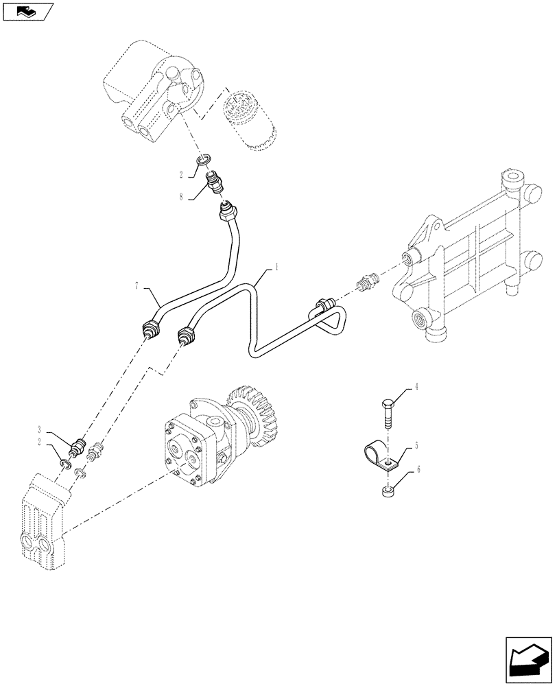 Схема запчастей Case IH STEIGER 485 - (02-81) - FUEL LINES, STEIGER 485 (02) - ENGINE