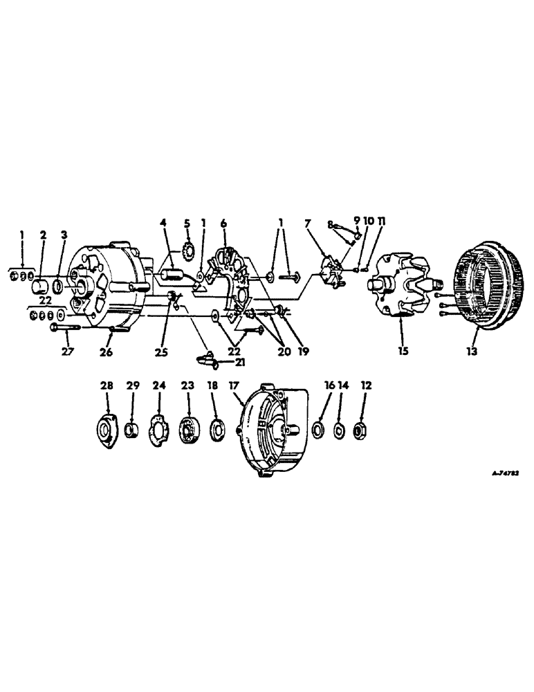 Схема запчастей Case IH 615 - (08-22) - ELECTRICAL, ALTERNATOR GENERATOR, SERIAL NO. 3290 AND BELOW, DELCO REMY (06) - ELECTRICAL