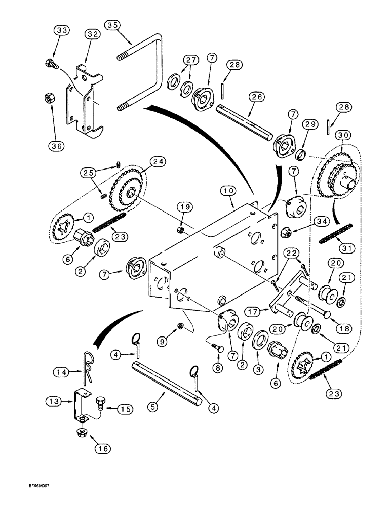 Схема запчастей Case IH 955 - (9B-22) - SEED DRIVE SPEED CHANGE ASSEMBLY, 12/23 SOLID ROW CROP - FRONT FOLD (09) - CHASSIS/ATTACHMENTS