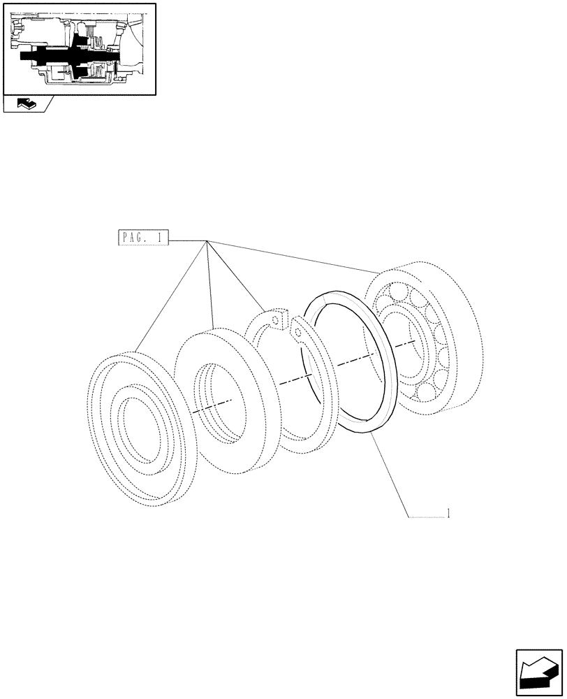 Схема запчастей Case IH PUMA 140 - (1.33.3[03]) - START HYDRAULIC CLUTCH (4WD) (03) - TRANSMISSION