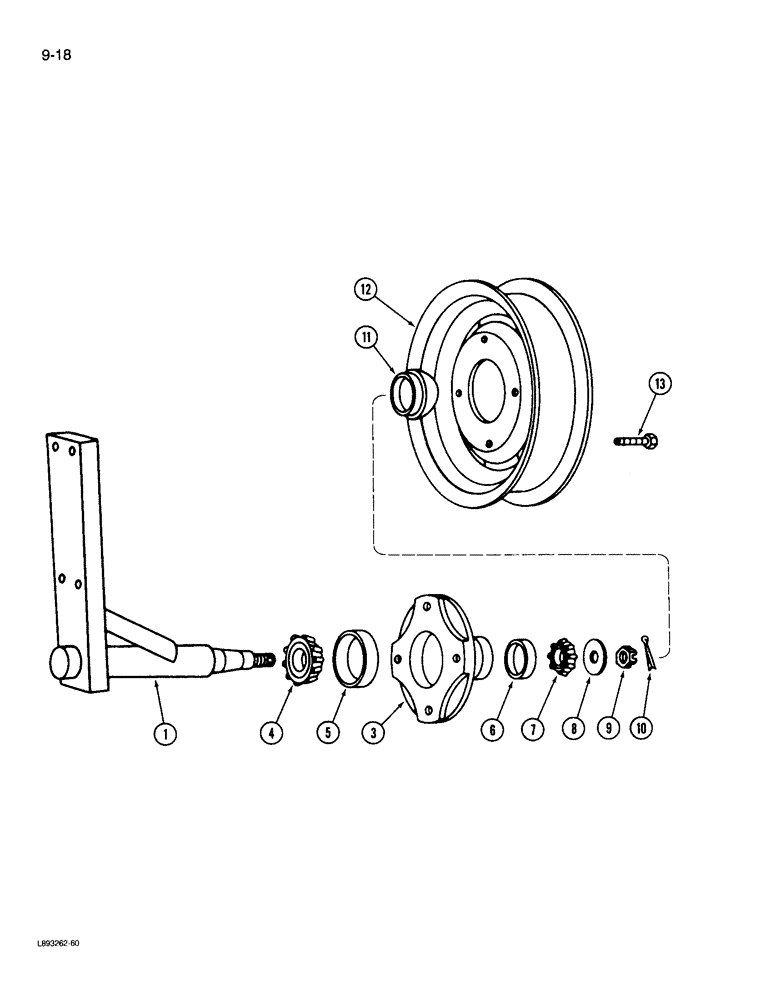 Схема запчастей Case IH 970 - (9-18) - WHEELS HUBS AND AXLES HYDRAULIC DRIVE (09) - CHASSIS