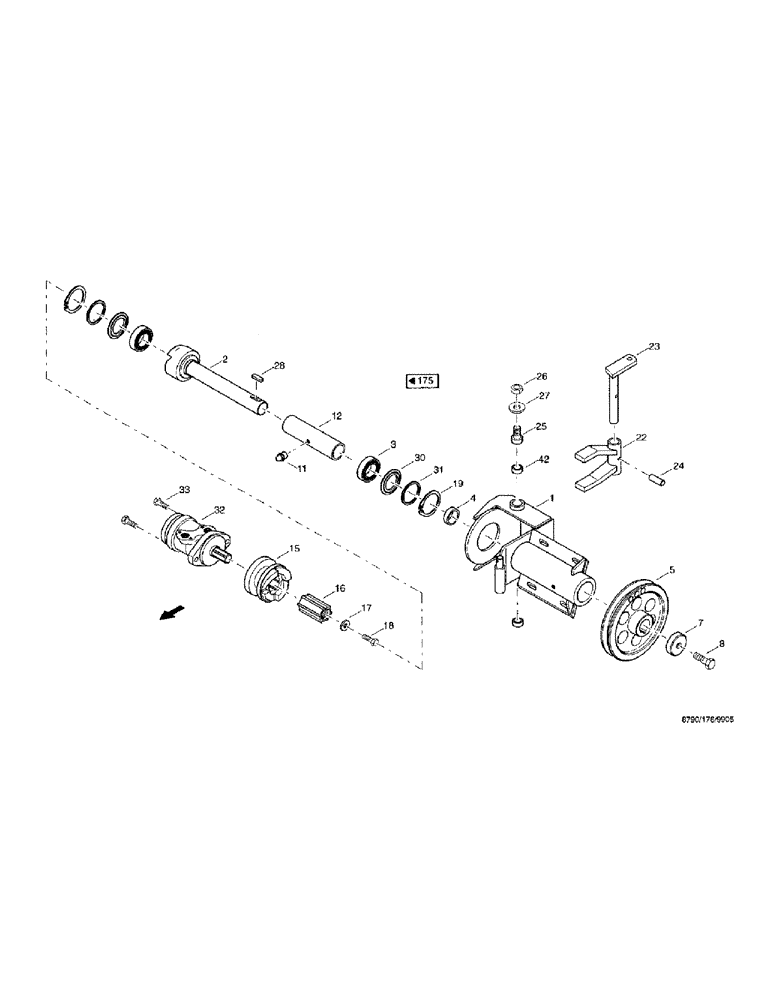 Схема запчастей Case IH 8790 - (024) - DRIVE SYSTEM, CONTROL (14) - MAIN GEARBOX & DRIVE