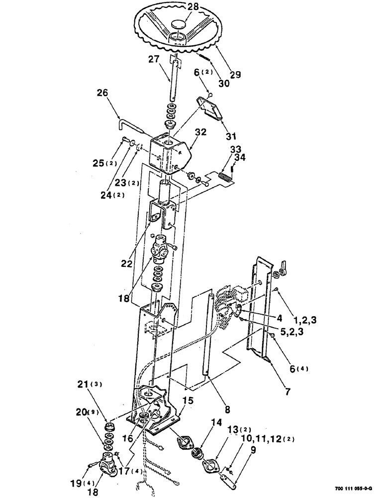 Схема запчастей Case IH 8825HP - (05-02) - STEERING COLUMN ASSEMBLY (05) - STEERING