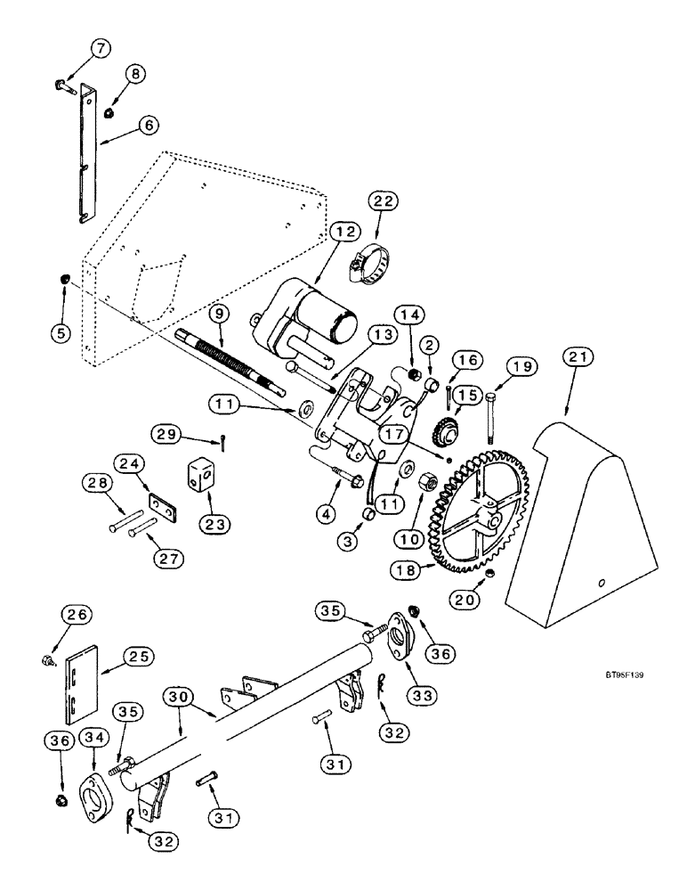 Схема запчастей Case IH 2188 - (9B-30) - CONCAVES, CONTROL (14) - ROTOR, CONCANVES & SIEVE