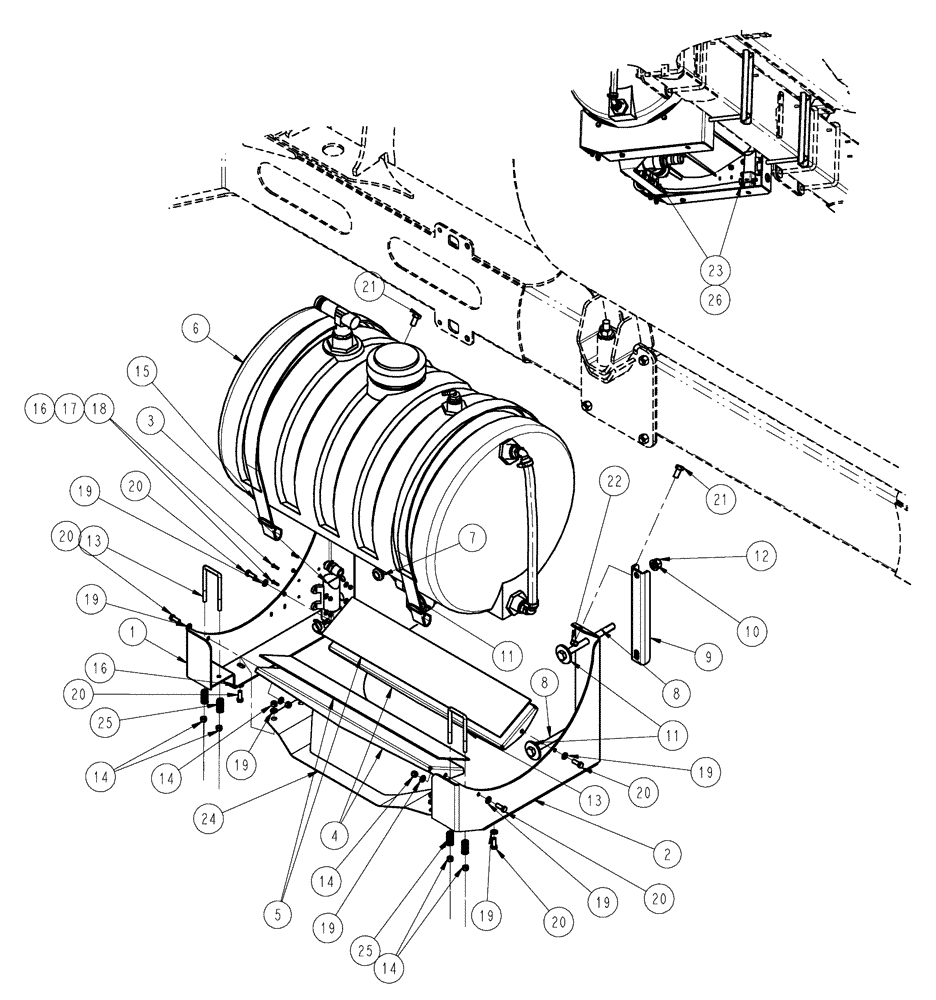 Схема запчастей Case IH SPX4410 - (11-031) - FOAMER TANK GROUP Options