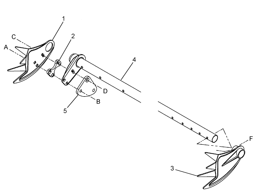 Схема запчастей Case IH 2162 - (09-43) - LODGED CROP REEL FINGER KIT (ATTACHMENT) 