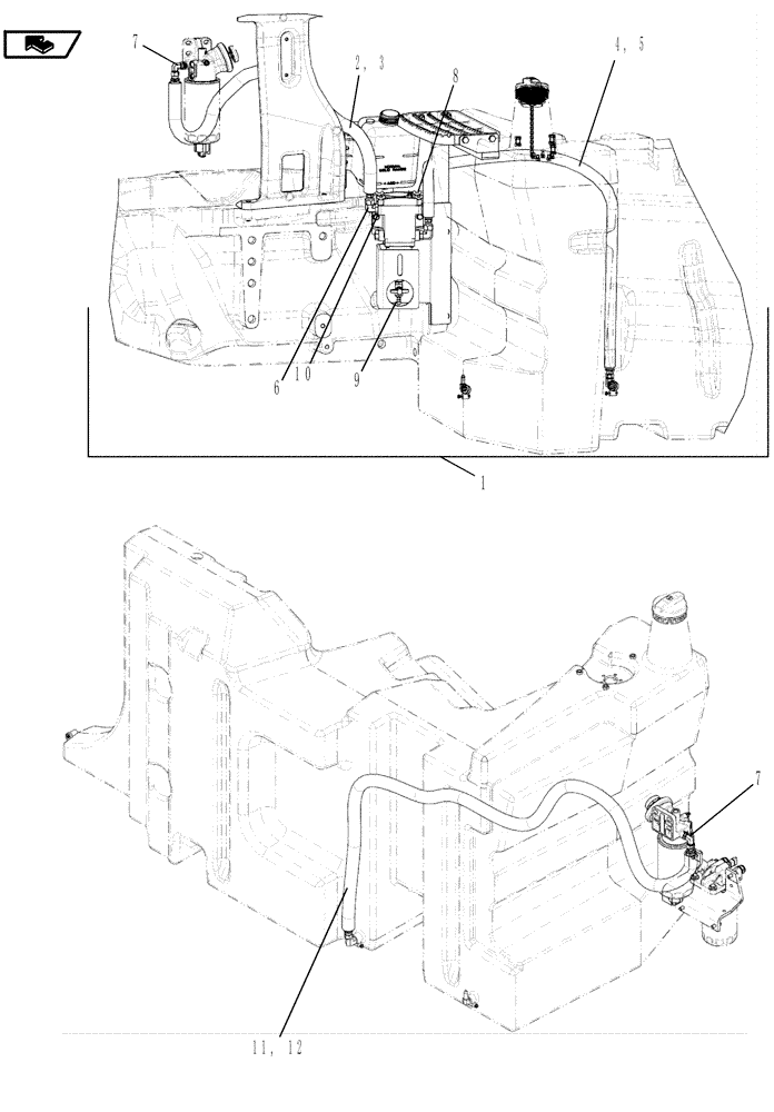 Схема запчастей Case IH MAGNUM 190 - (10.206.01) - DIA KIT, FUEL SEPARATOR FILTER, AUXILIARY (10) - ENGINE