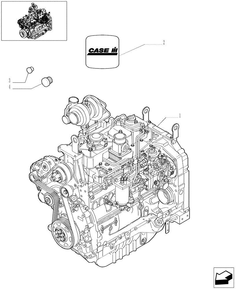 Схема запчастей Case IH MXU115 - (0.02.1) - ENGINE (01) - ENGINE