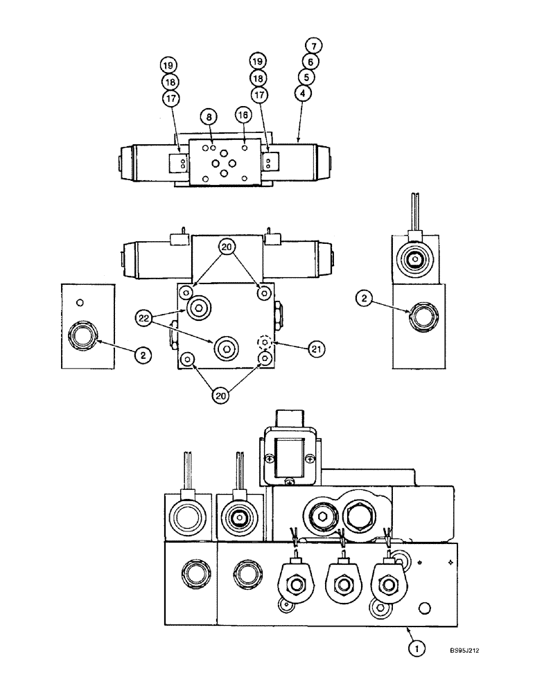 Схема запчастей Case IH 2166 - (8-34) - CONTROL VALVE, HEADER LIFT WITH FORE AND AFT VALVE ASSEMBLY (07) - HYDRAULICS