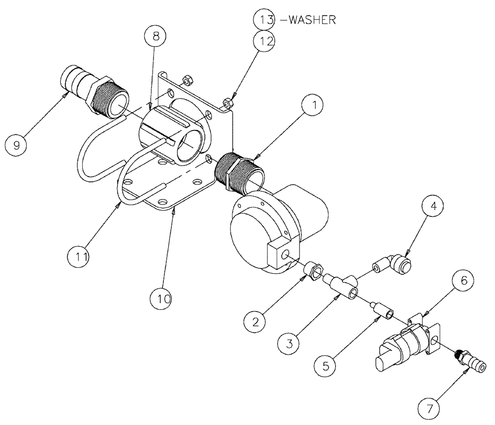 Схема запчастей Case IH SPX3200 - (09-043) - CHAMBER GROUP, LH FOAM MIX Liquid Plumbing