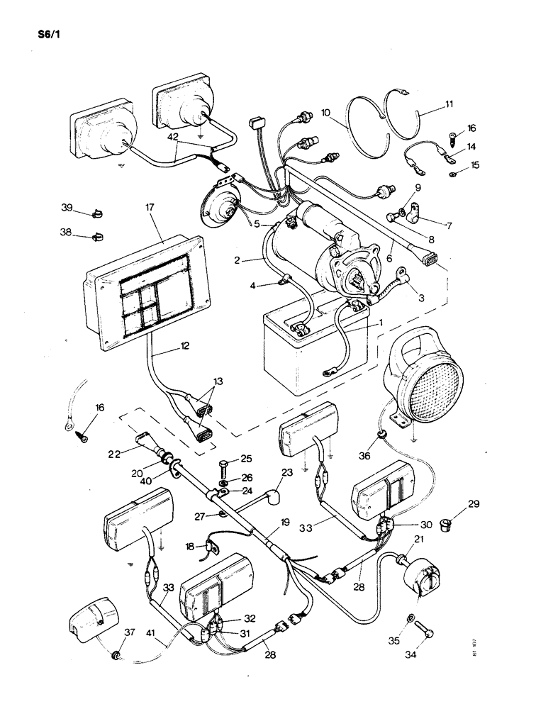 Схема запчастей Case IH 1190 - (S-06) - ELECTRICAL WIRING (06) - ELECTRICAL SYSTEMS