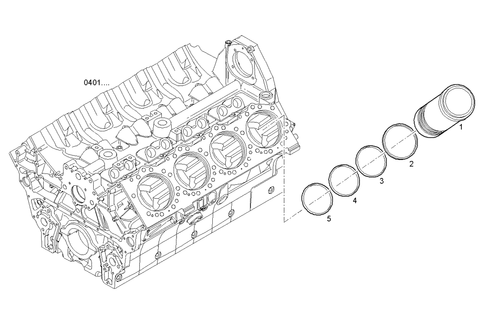 Схема запчастей Case IH FVAE2884X B200 - (0403.011) - CYLINDER LINER 