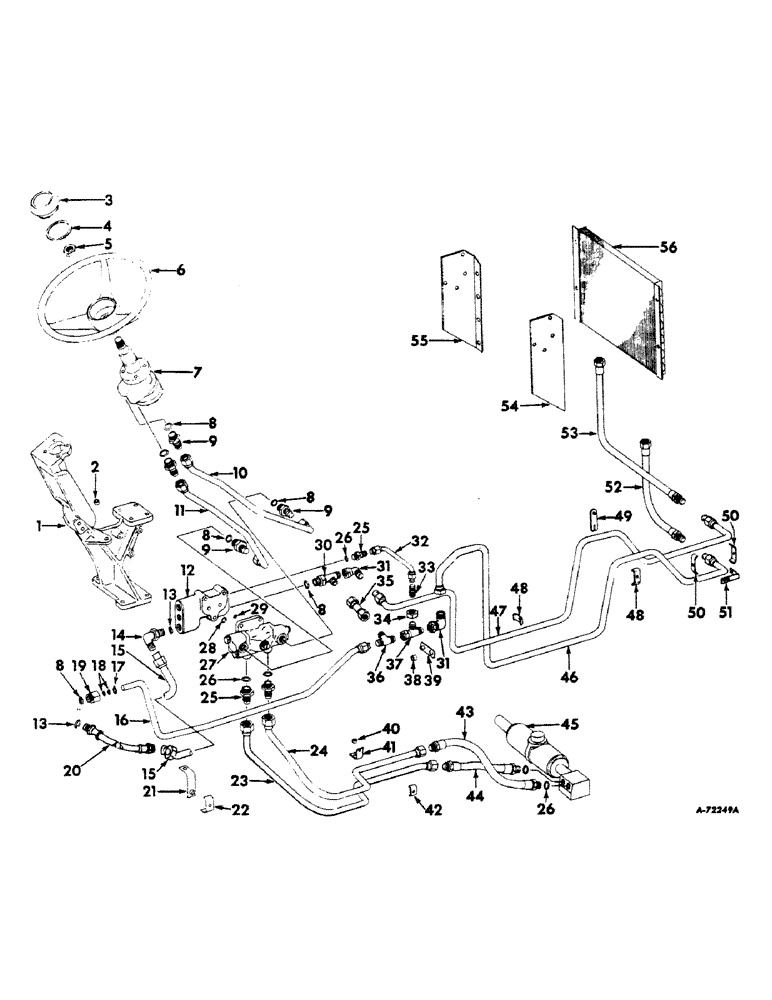 Схема запчастей Case IH 606 - (116) - STEERING MECHANISM, POWER STEERING Steering Mechanism