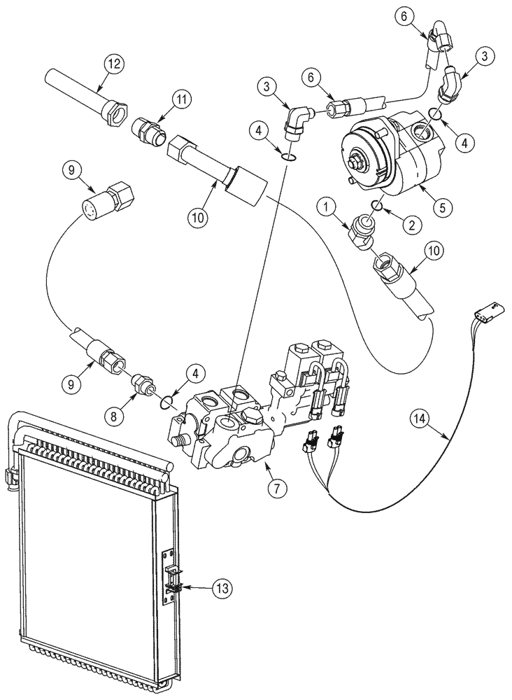 Схема запчастей Case IH 75XT - (08-33) - HYDRAULICS, ATTACHMENT - HIGH FLOW, GEAR (08) - HYDRAULICS