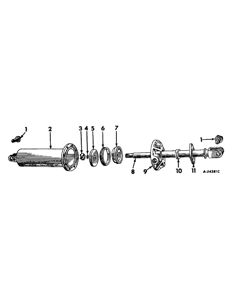 Схема запчастей Case IH 6 FARM - (A-04) - HYDRAULIC CYLINDER, 6 X 24 INCHES 