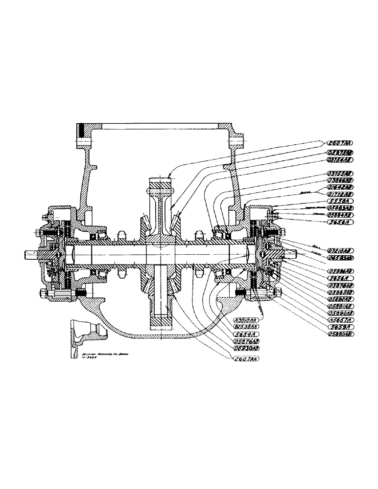 Схема запчастей Case IH S-SERIES - (068) - DIFFERENTIAL SHAFT AND INDEPENDENT BRAKE ASSEMBLY, TRACTOR NUMBER 4600495 AND AFTER, S, SC, SO (07) - BRAKES