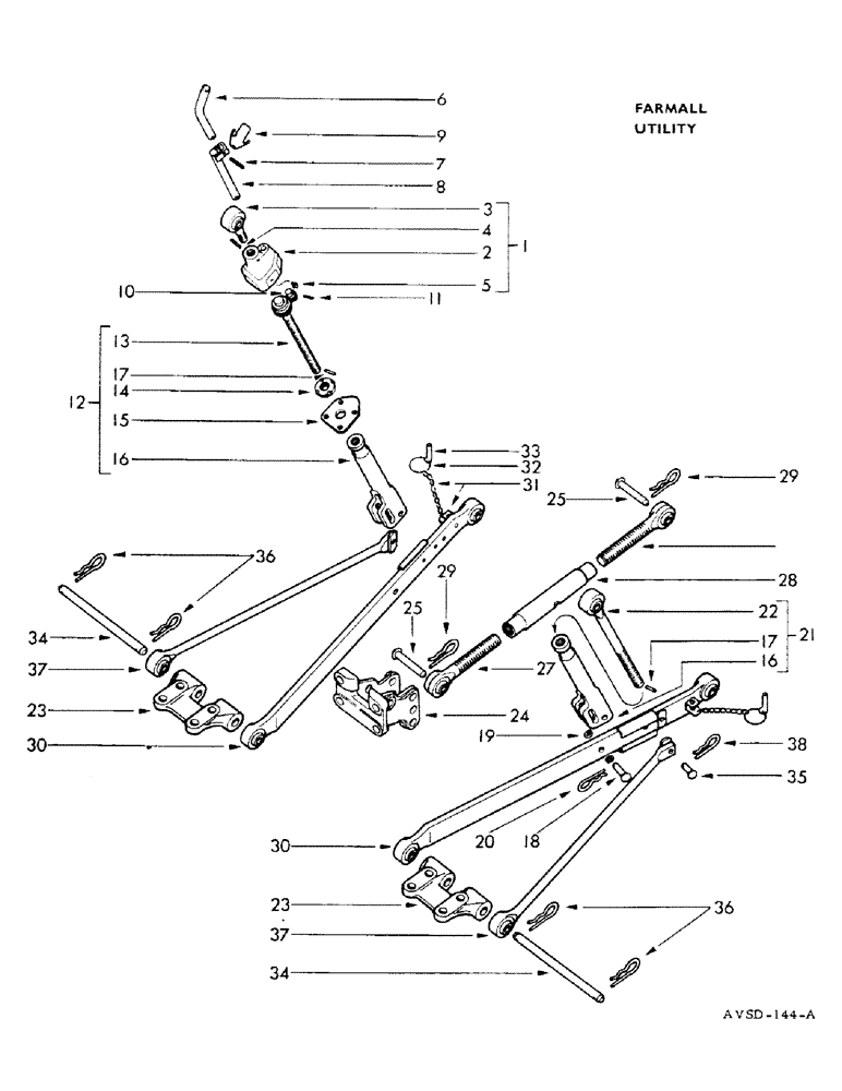 Схема запчастей Case IH FU-267D - (210) - 3-POINT HITCH (09) - CHASSIS