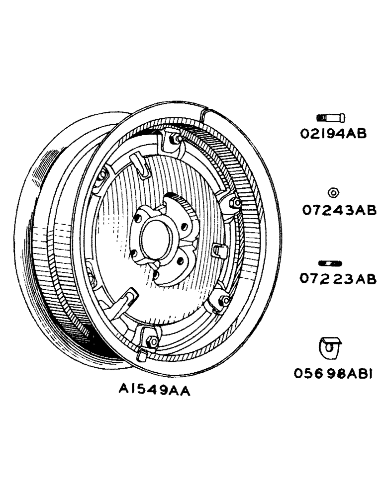 Схема запчастей Case IH DV-SERIES - (074) - REAR WHEELS FOR PNEUMATIC FARM TIRES, FOR "D" - "DO" - "DV" (06) - POWER TRAIN