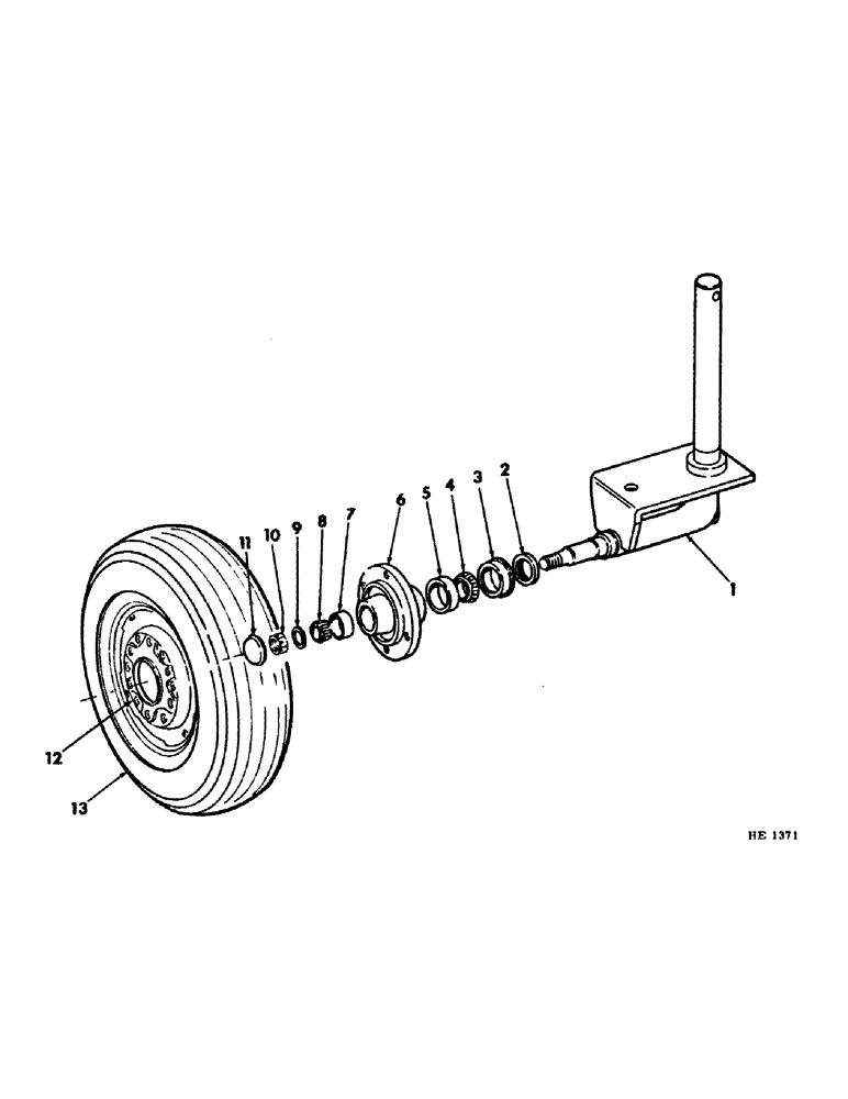 Схема запчастей Case IH 1290 - (08) - WHEEL AXLE - LEFT 