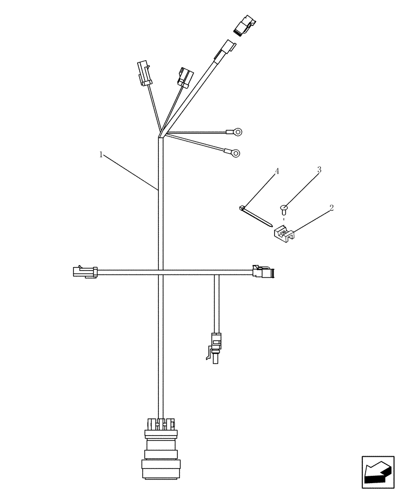 Схема запчастей Case IH 5088 - (55.101.AC[09]) - WIRE HARNESS, FEEDER (55) - ELECTRICAL SYSTEMS