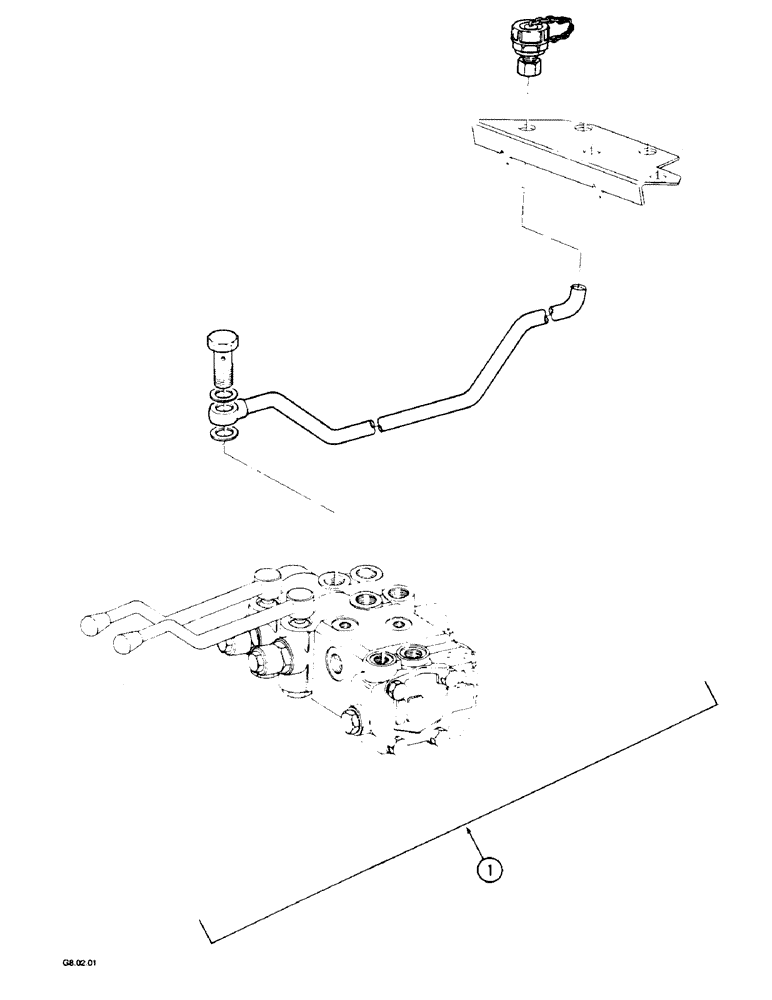 Схема запчастей Case IH 2150 - (8-56) - SECOND BANK AUXILIARY VALVE, SINGLE ACTING AUXILIARY HYDRAULIC VALVE (08) - HYDRAULICS