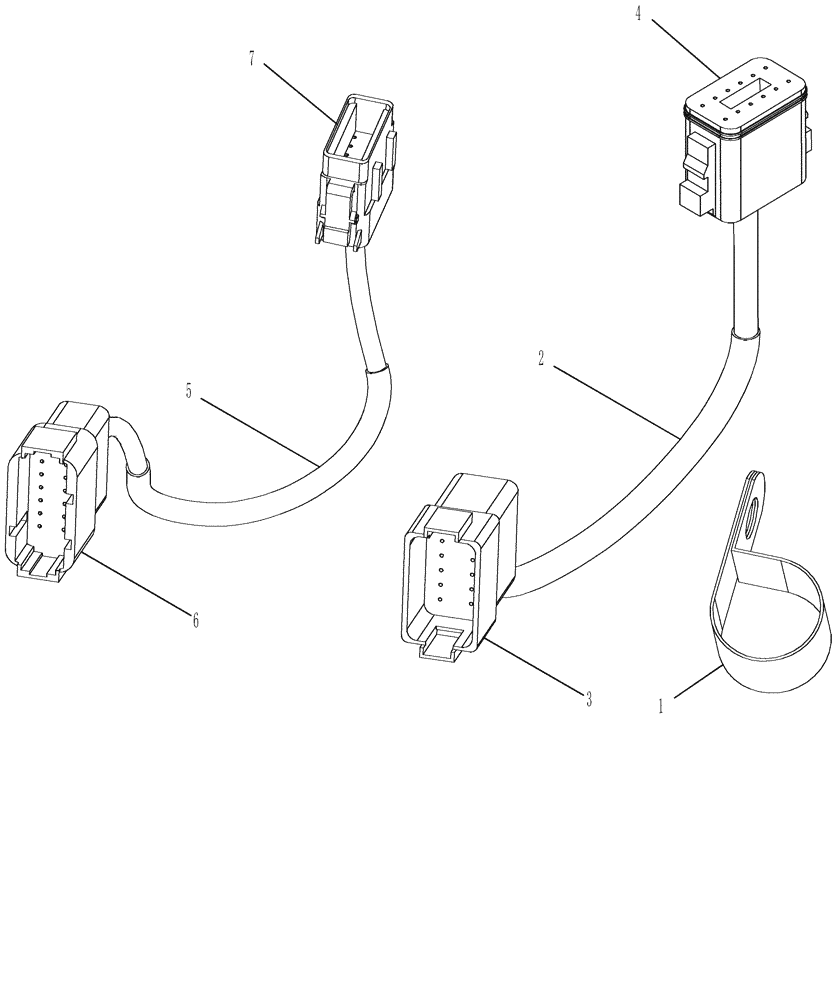 Схема запчастей Case IH MAGNUM 275 - (04-14A) - HARNESS, ARMREST JUMPERS (04) - ELECTRICAL SYSTEMS