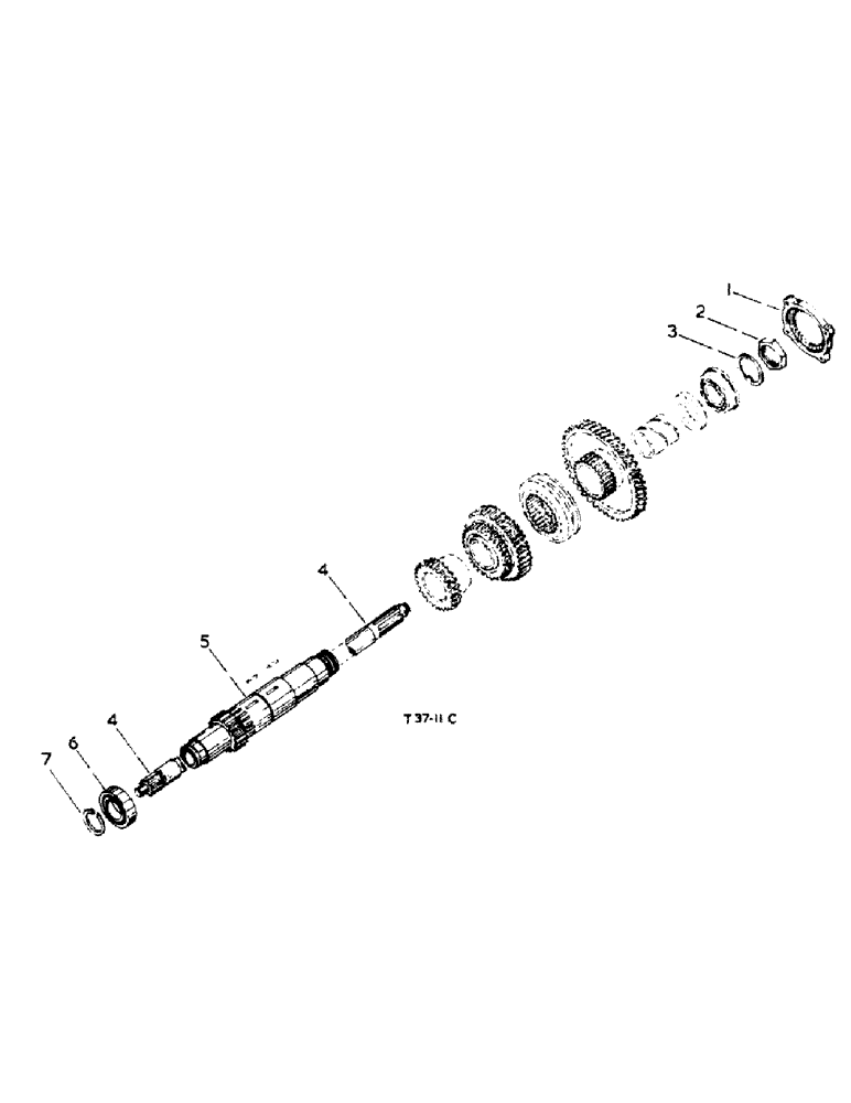 Схема запчастей Case IH 384 - (07-13) - DRIVE TRAIN, TRANSMISSION GEARS AND SHAFTS, CONSTANT RUNNING PTO (04) - Drive Train