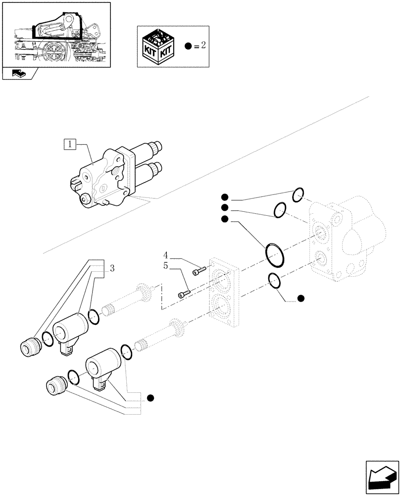 Схема запчастей Case IH FARMALL 105U - (1.82.0/01A[01A]) - HYDRAULIC LIFT FOR POWER SHUTTLE WITH EDC - VALVE - BREAKDOWN - D6083 (07) - HYDRAULIC SYSTEM