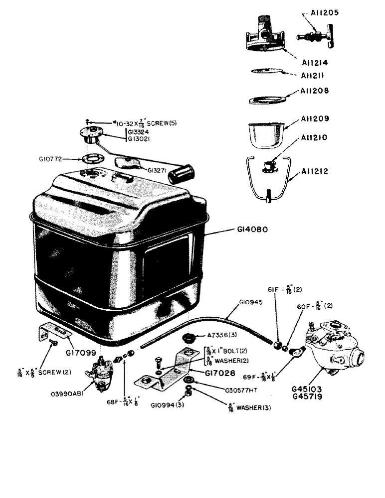 Схема запчастей Case IH 500B-SERIES - (021) - MAIN FUEL TANK (03) - FUEL SYSTEM