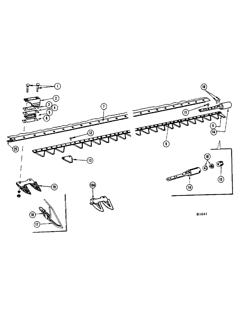 Схема запчастей Case IH 960 - (042) - SICKLE AND CUTTER BAR, BEFORE NUMBER 8334601 (58) - ATTACHMENTS/HEADERS