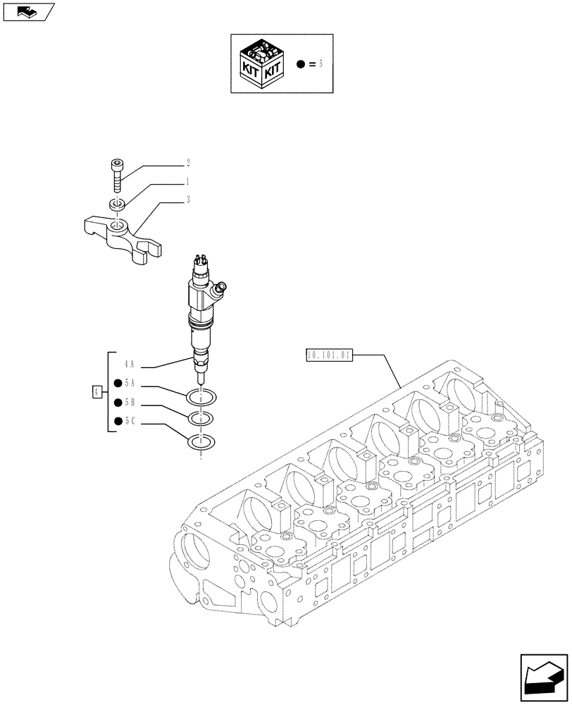 Схема запчастей Case IH F3BFA613C E006 - (10.218.02) - FUEL INJECTORS (10) - ENGINE