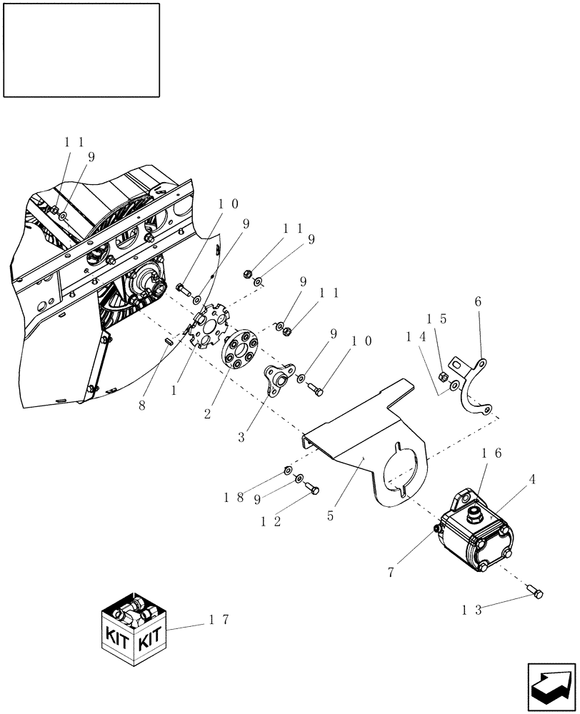 Схема запчастей Case IH 9120 - (35.910.04) - CLEANING FAN DRIVE MOUNTING (35) - HYDRAULIC SYSTEMS