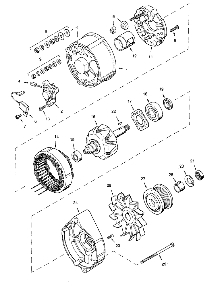 Схема запчастей Case IH 8840 - (10-056) - ALTERNATOR ASSEMBLY (55) - ELECTRICAL SYSTEMS