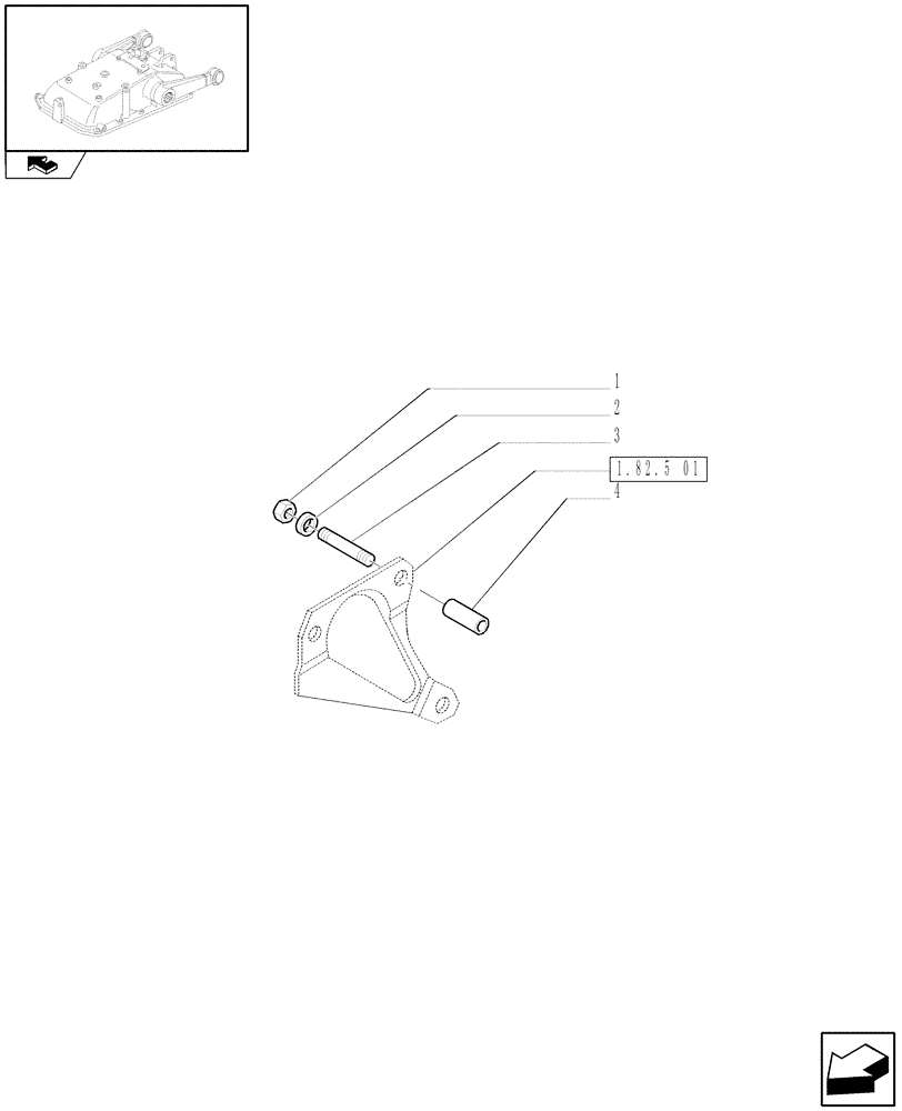 Схема запчастей Case IH FARMALL 105V - (1.82.5[02]) - HYDRAULIC LIFT OUTER AND INNER CONTROLS (07) - HYDRAULIC SYSTEM