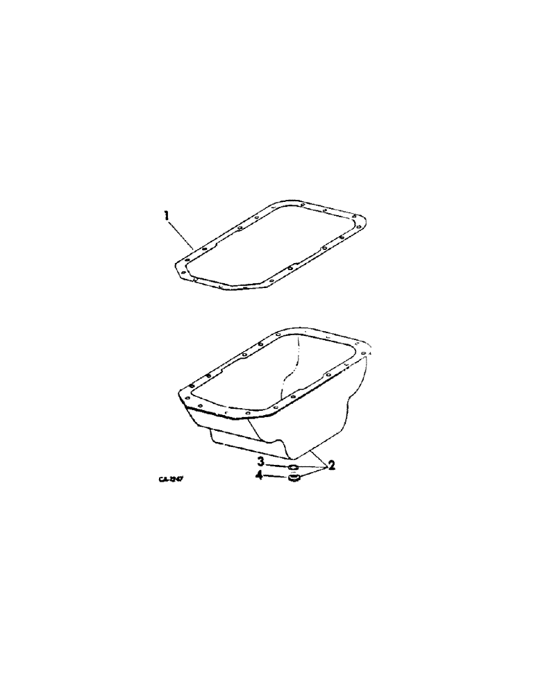 Схема запчастей Case IH C-200 - (G-14) - CRANKCASE OIL PAN, 544, 2544, 3500A TRACTORS AND 8000 FORK LIFTS 