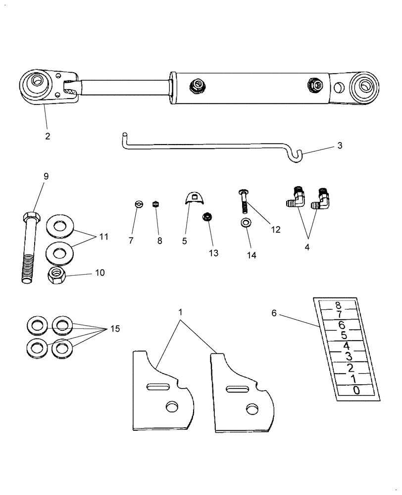 Схема запчастей Case IH WDX1902 - (18.34) - TILT CYLINDER MOUNT REWORK KIT Attachments