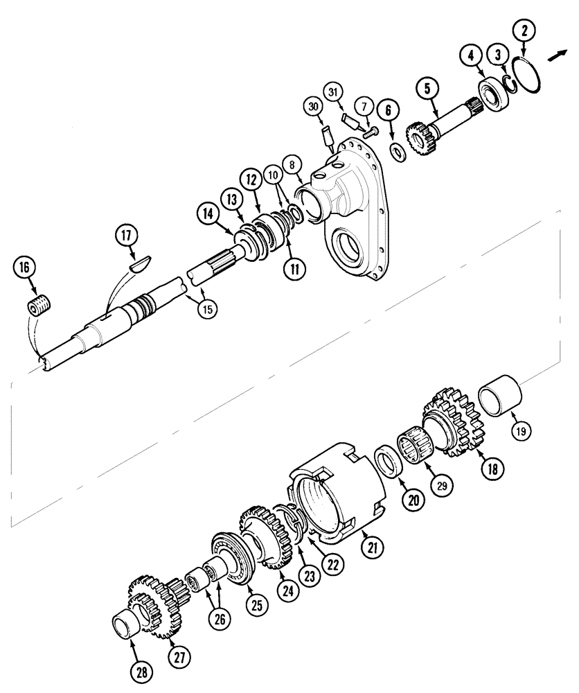 Схема запчастей Case IH CX50 - (06-06) - TRANSMISSION TWO SPEED POWER SHIFT (06) - POWER TRAIN