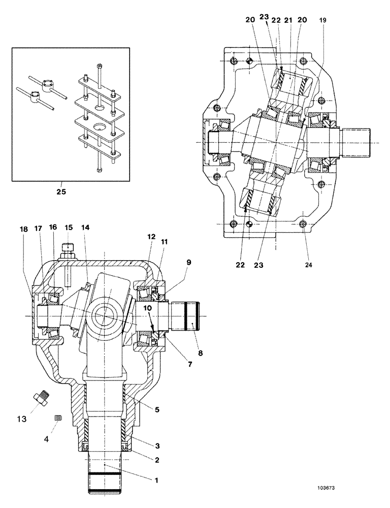 Схема запчастей Case IH 1042 - (09-08) - KNIFE DRIVE BOX ASSEMBLY 